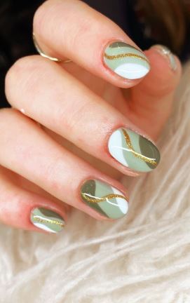 Sage Green with Gold Accents